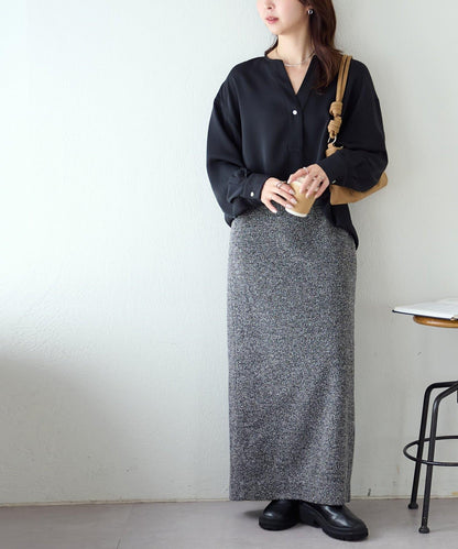 【Discoat】優雅紐扣裝飾V領襯衫