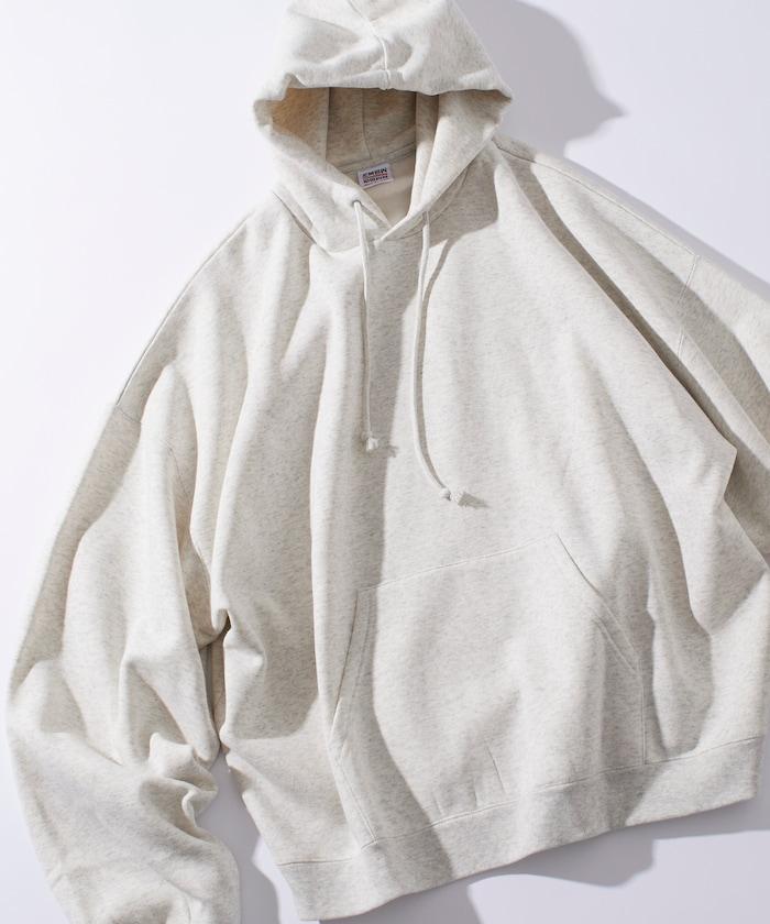 超寬鬆版型單點刺繡套頭連帽衛衣