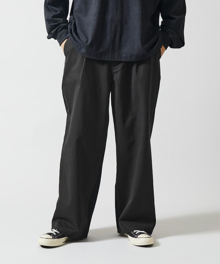 拼接牛仔休閒褲 / 寬鬆直筒褲