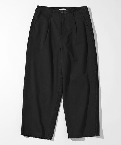 拼接牛仔休閒褲 / 寬鬆直筒褲