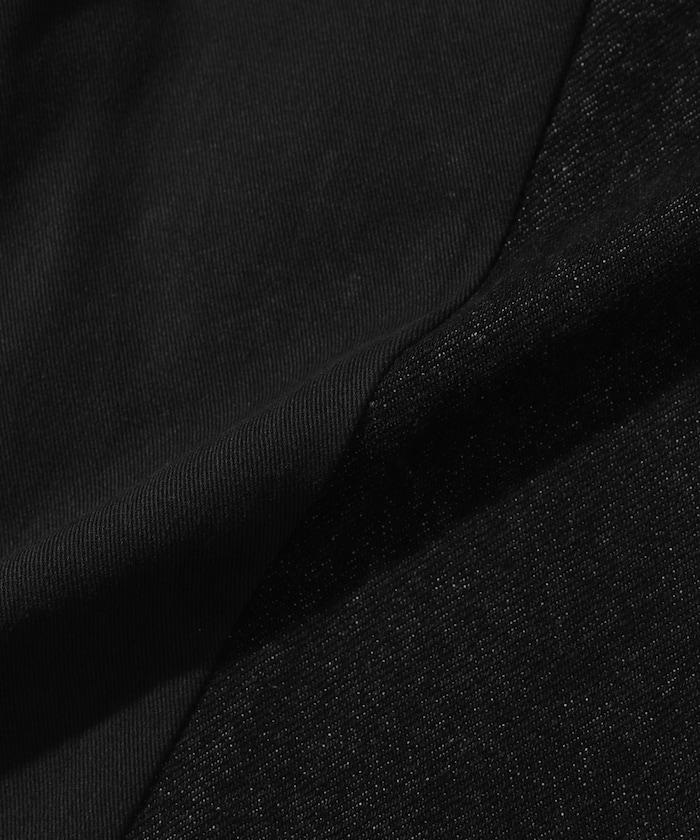 拼接牛仔休閒褲 / 寬鬆直筒褲