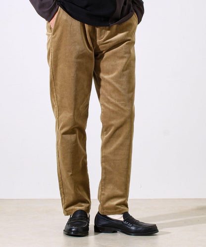 【保暖舒適且優雅】燈芯絨內里加絨彈力休閒褲