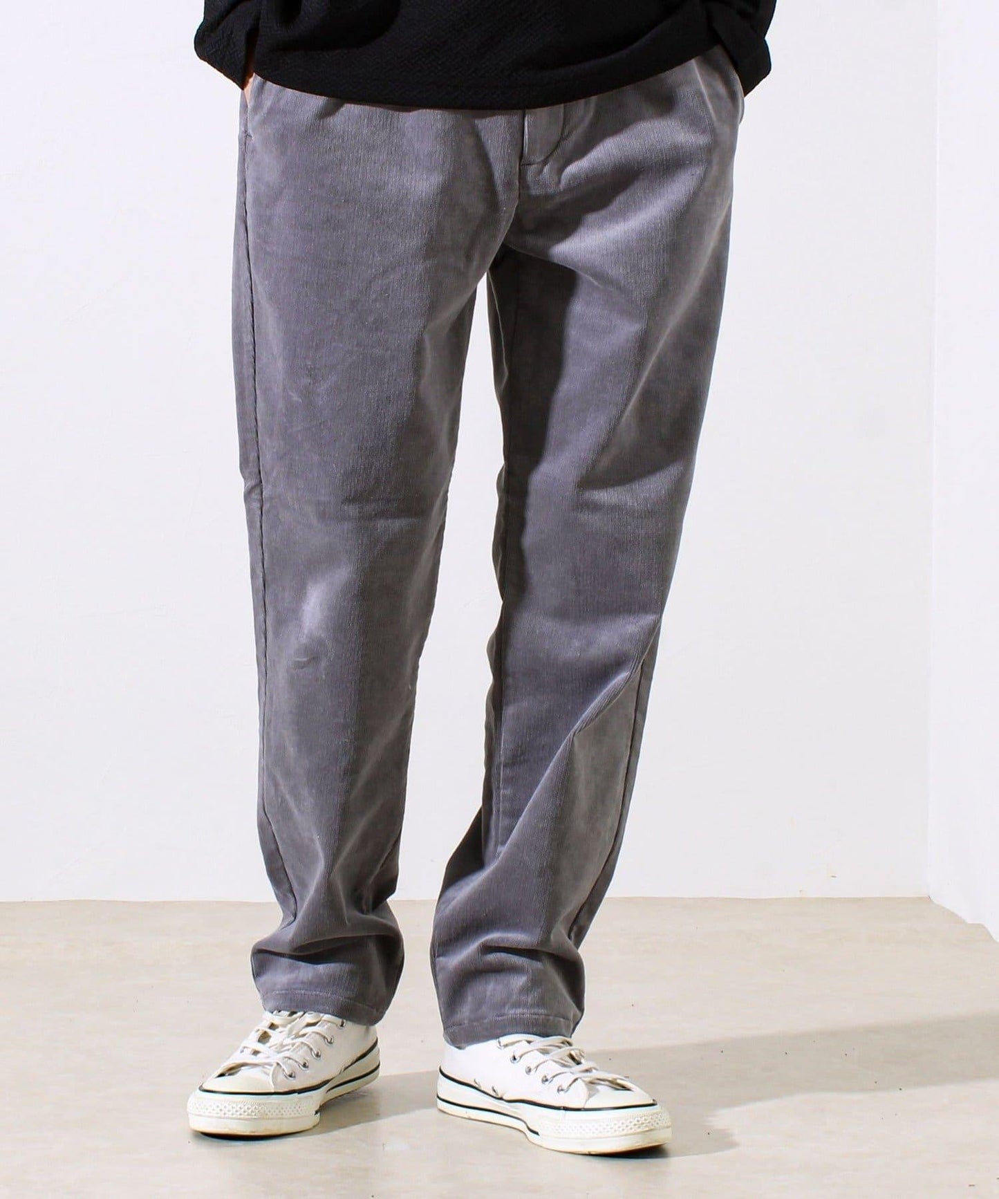 【保暖舒適且優雅】燈芯絨內里加絨彈力休閒褲