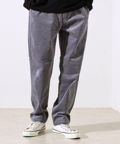 【保暖舒適且優雅】燈芯絨內里加絨彈力休閒褲