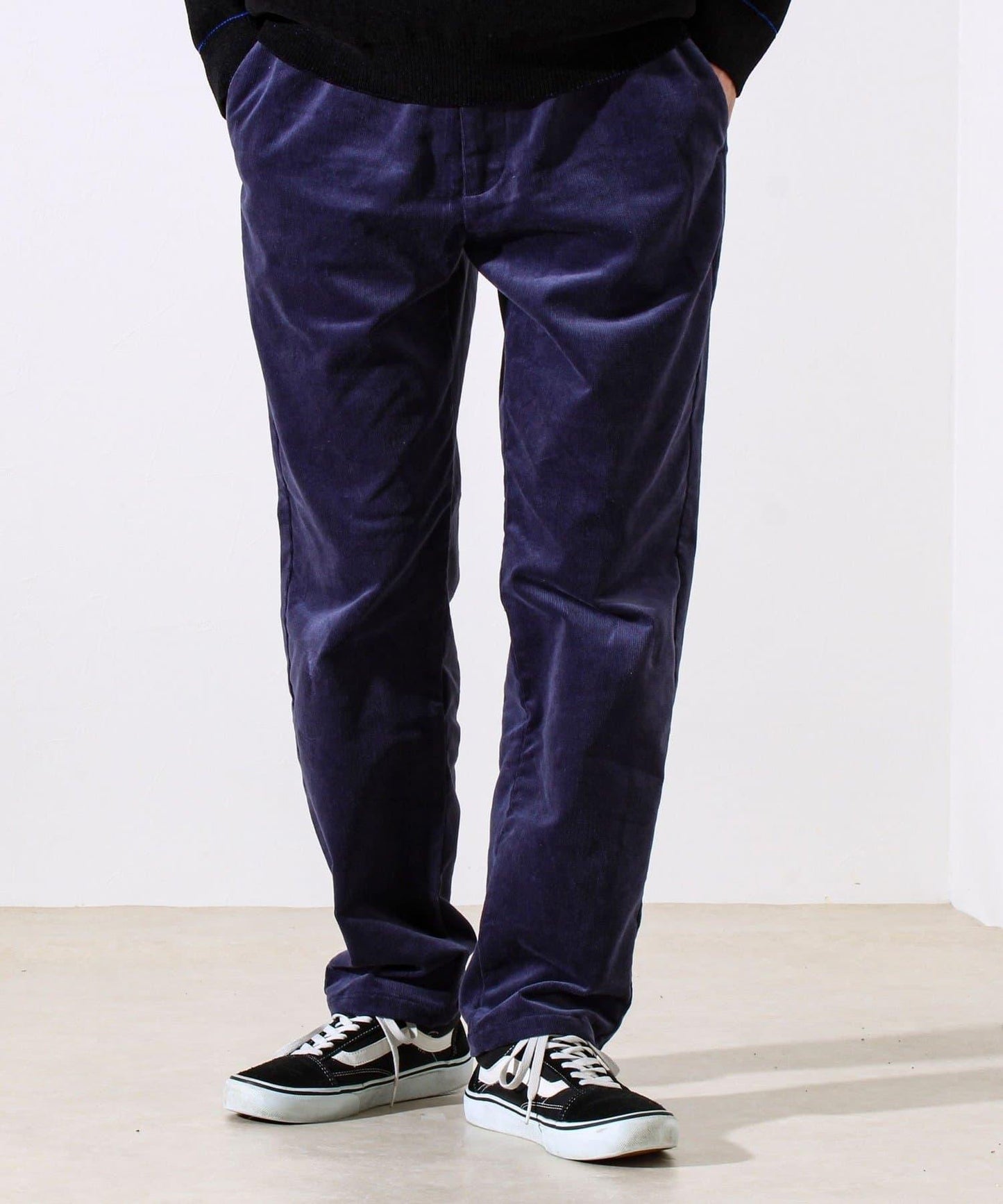 【保暖舒適且優雅】燈芯絨內里加絨彈力休閒褲