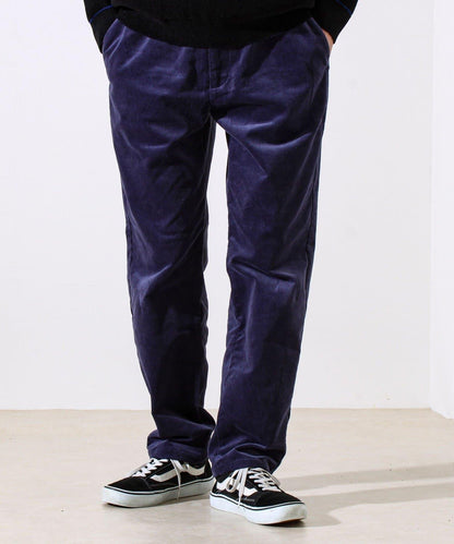 【保暖舒適且優雅】燈芯絨內里加絨彈力休閒褲