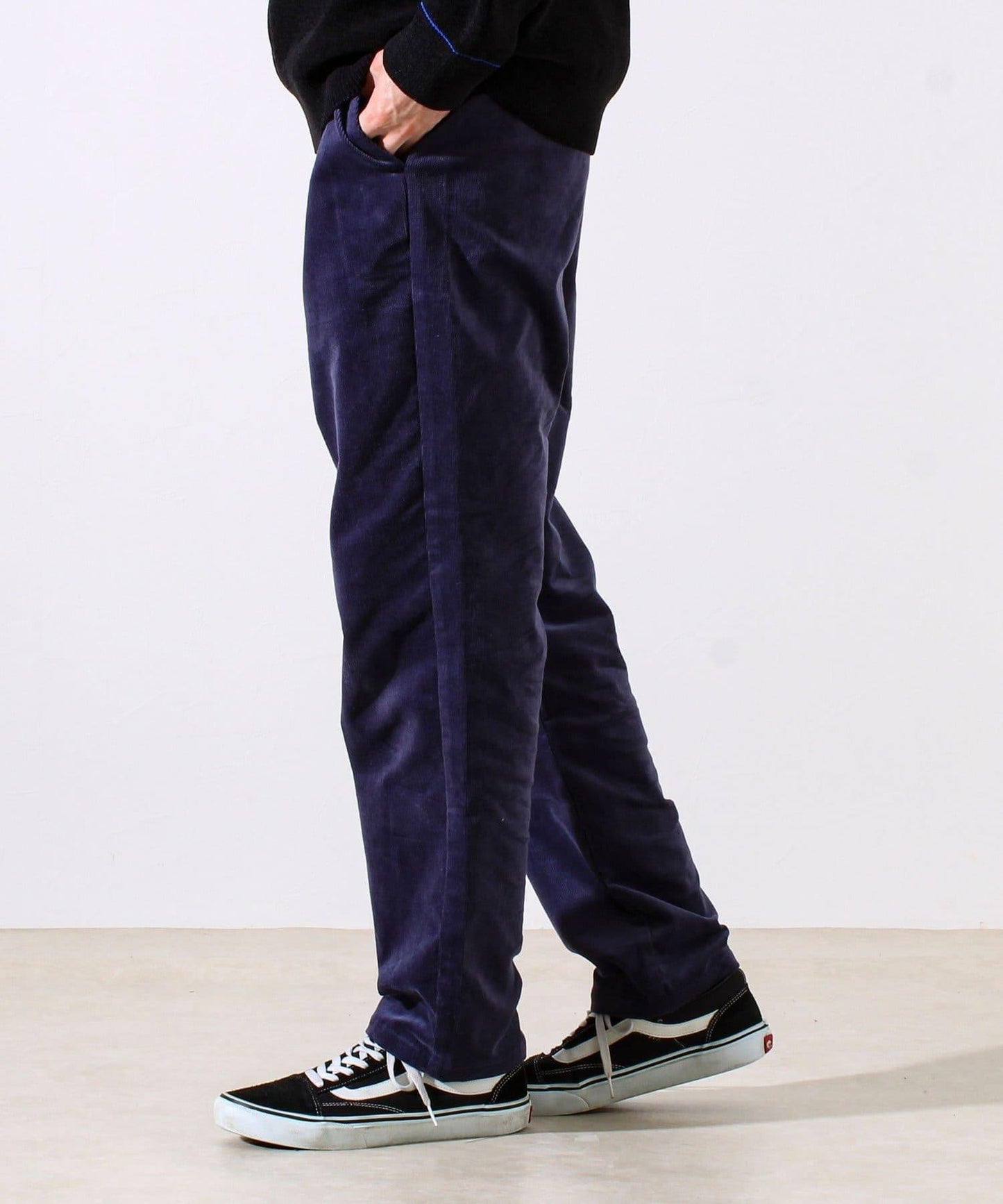 【保暖舒適且優雅】燈芯絨內里加絨彈力休閒褲