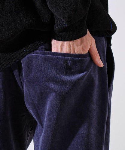 【保暖舒適且優雅】燈芯絨內里加絨彈力休閒褲