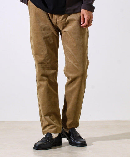 【保暖舒適且優雅】燈芯絨內里加絨彈力休閒褲