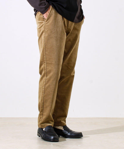 【保暖舒適且優雅】燈芯絨內里加絨彈力休閒褲