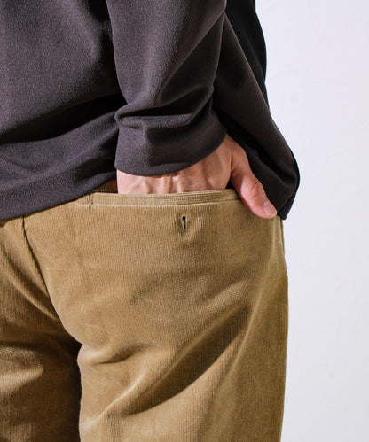 【保暖舒適且優雅】燈芯絨內里加絨彈力休閒褲