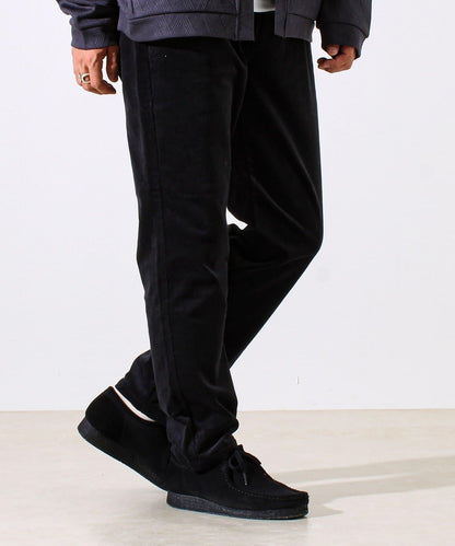 【保暖舒適且優雅】燈芯絨內里加絨彈力休閒褲