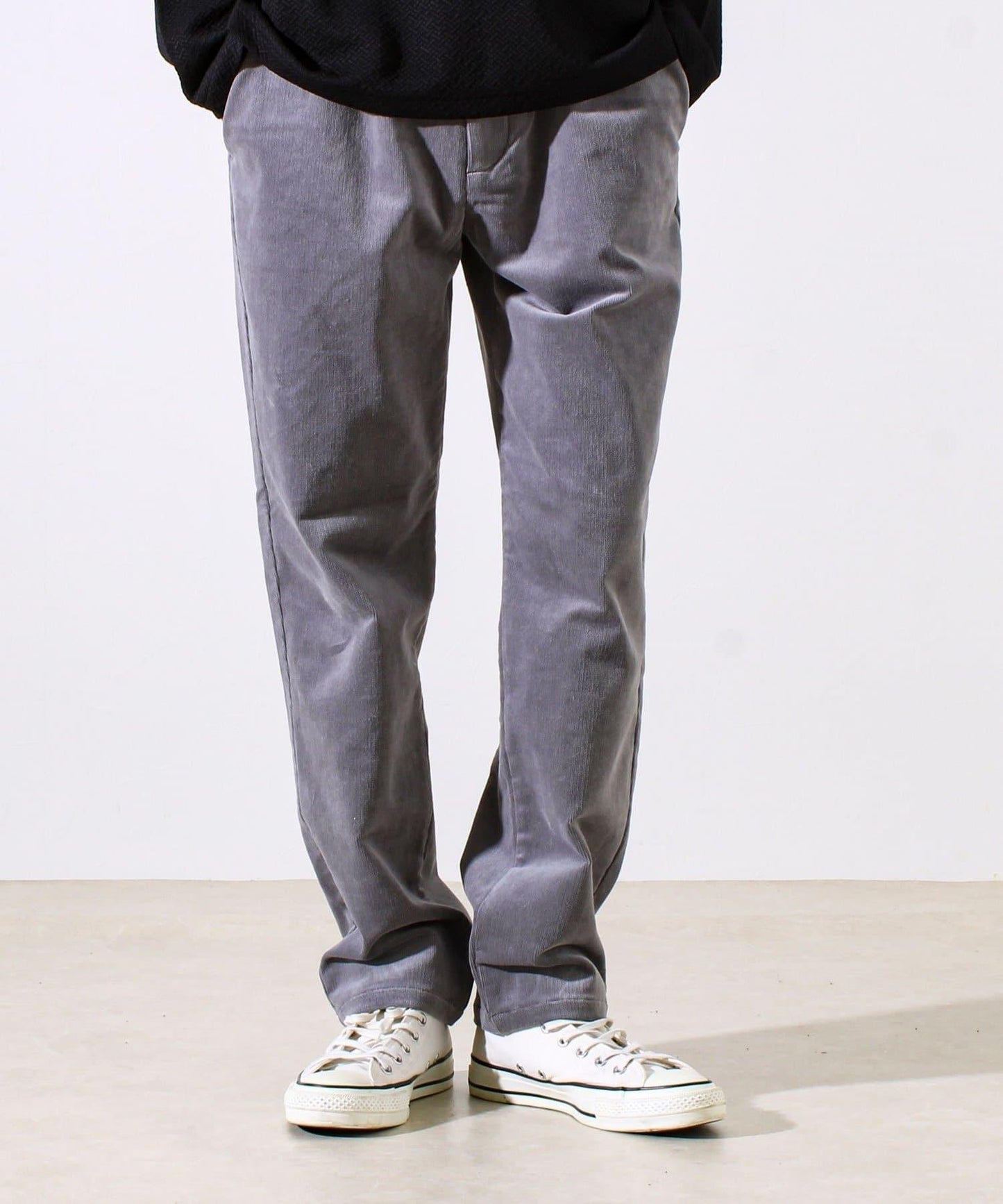 【保暖舒適且優雅】燈芯絨內里加絨彈力休閒褲