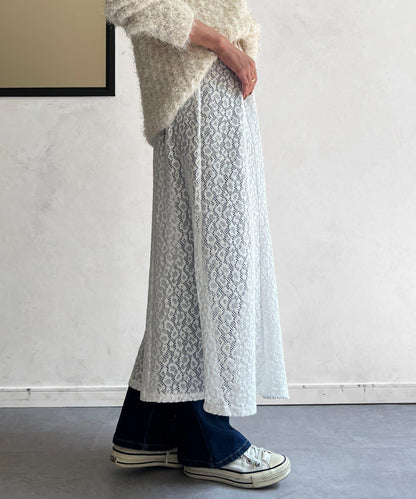 層疊喇叭蕾絲半身裙