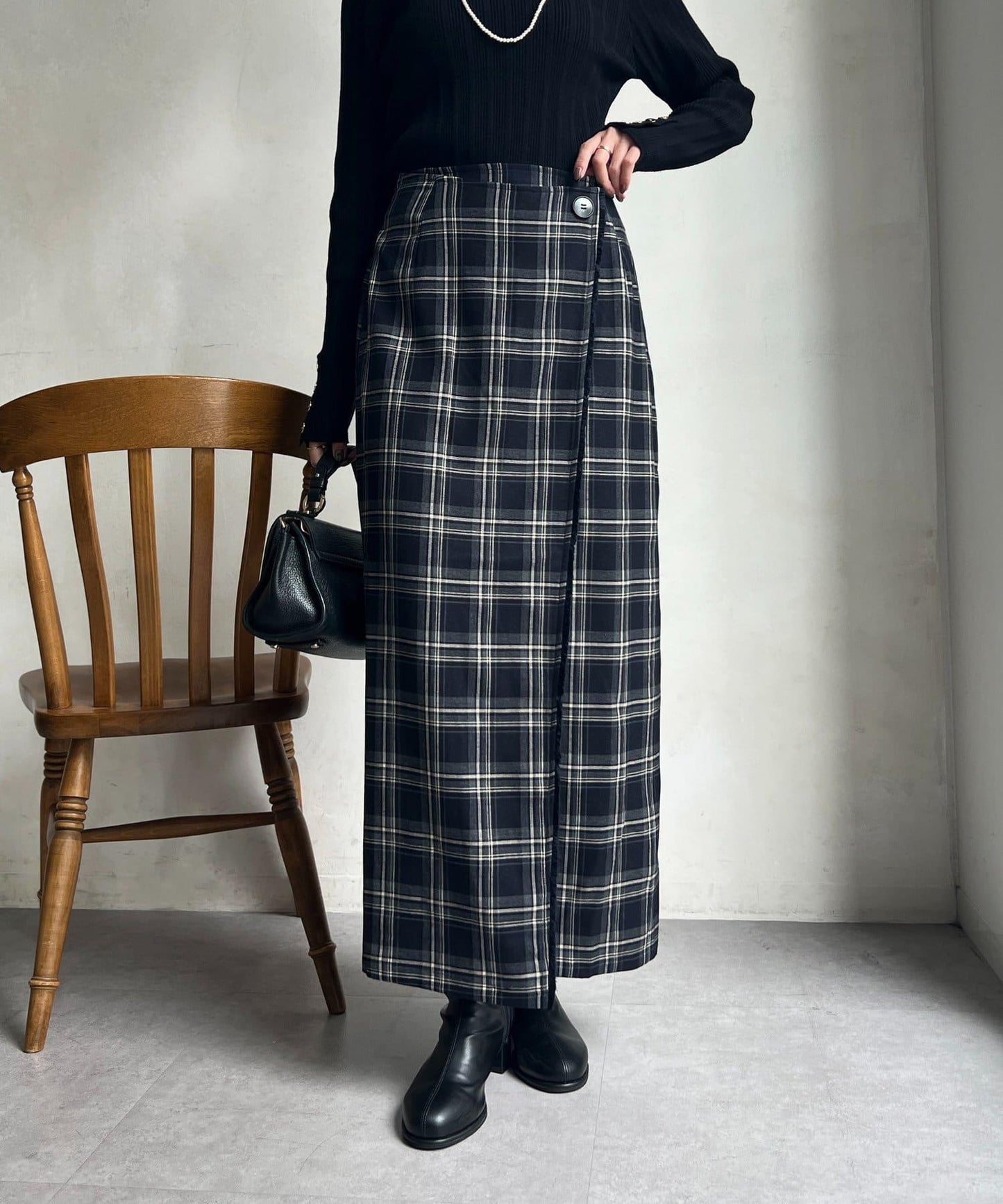 流蘇圍裹風窄裙