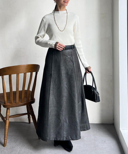 袖口紐扣高領套頭衫