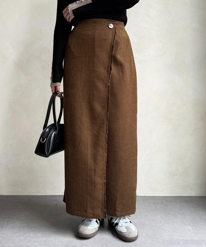 流蘇圍裹風窄裙