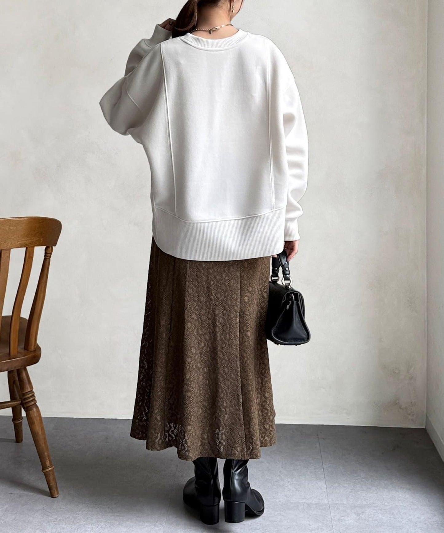 層疊喇叭蕾絲半身裙