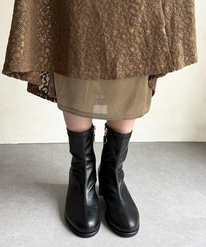 層疊喇叭蕾絲半身裙