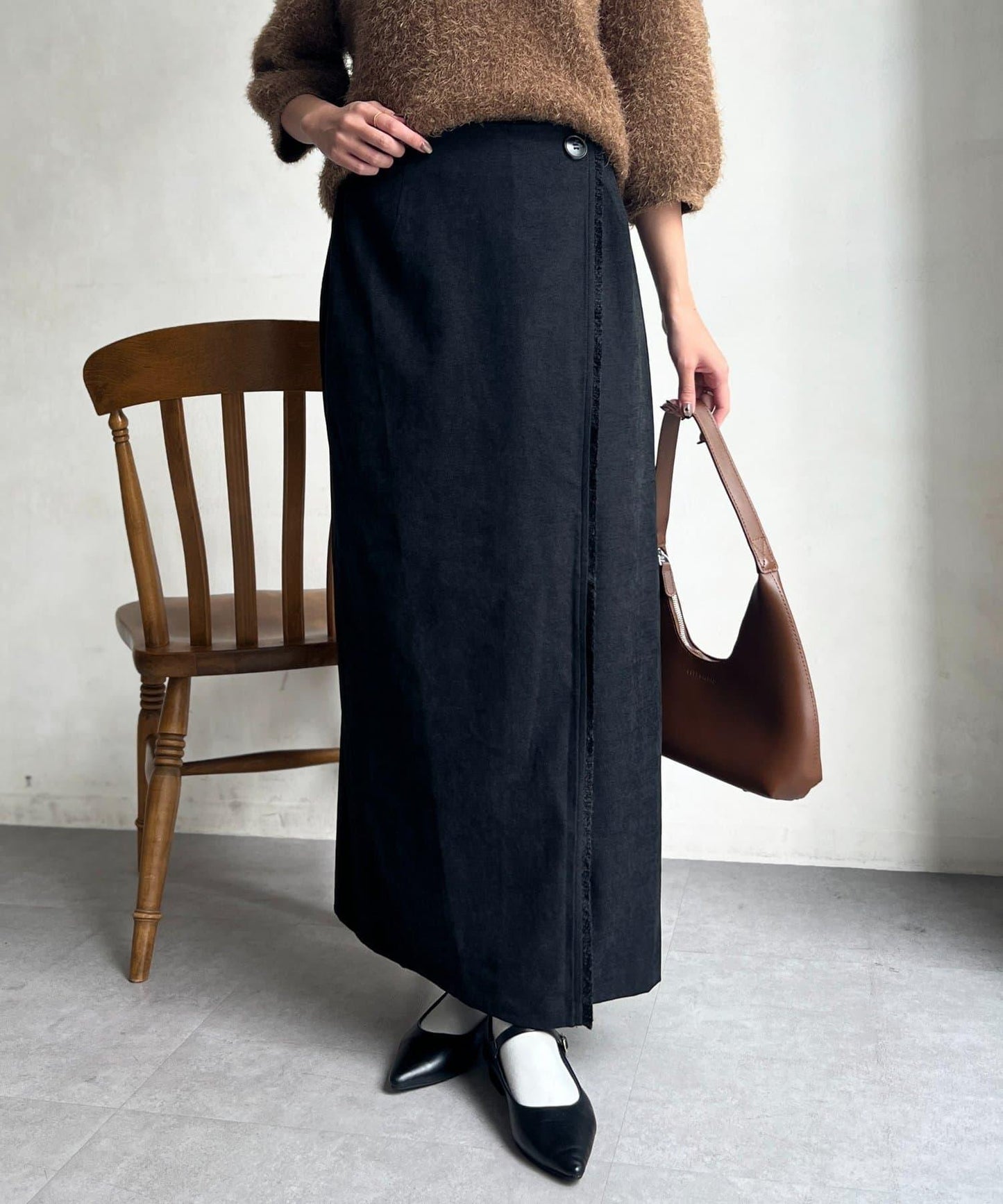 流蘇圍裹風窄裙