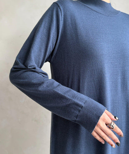 交叉套頭針織連衣裙