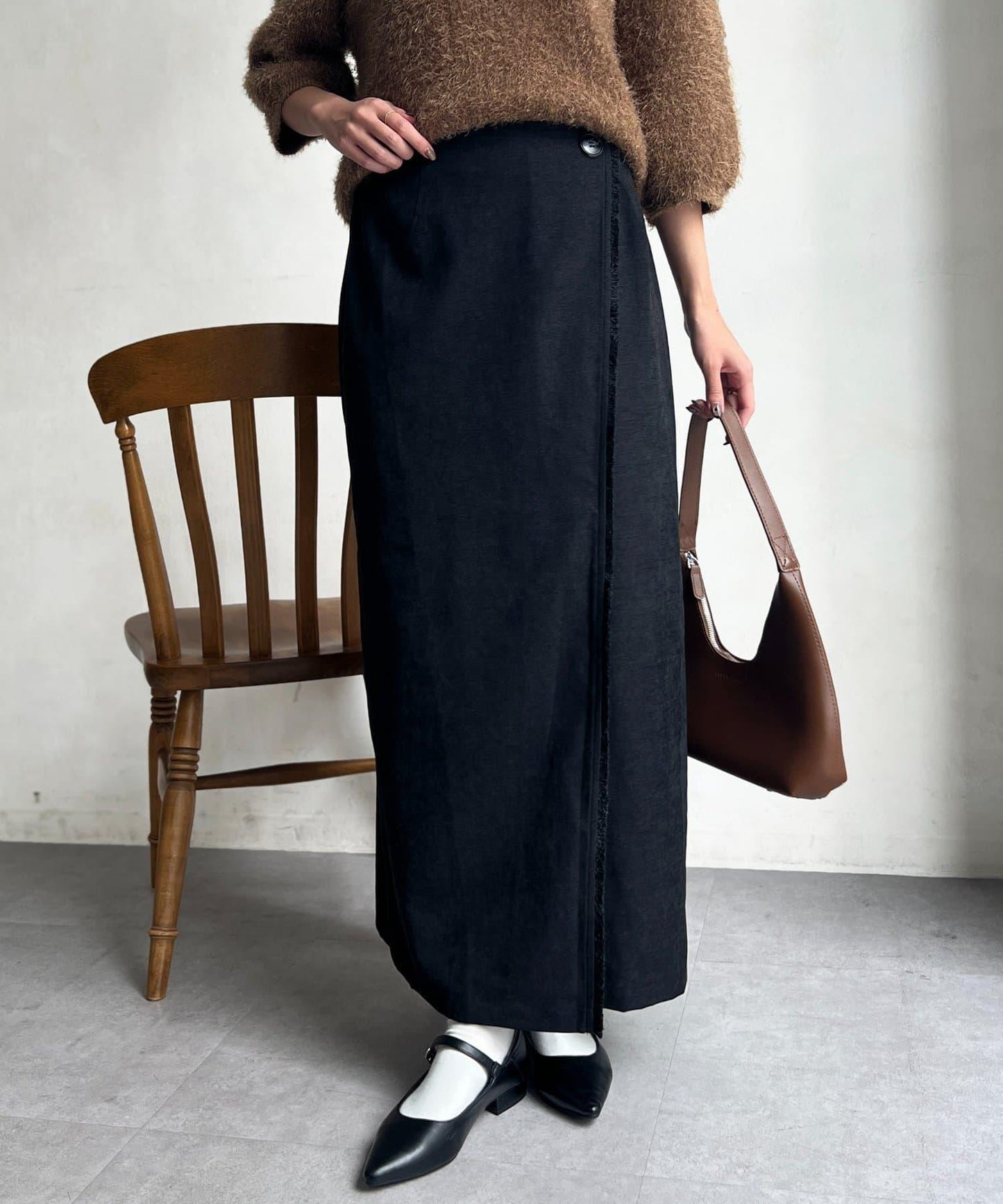 流蘇圍裹風窄裙