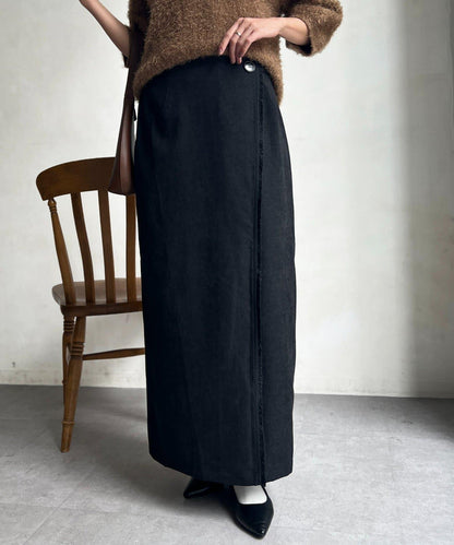 流蘇圍裹風窄裙