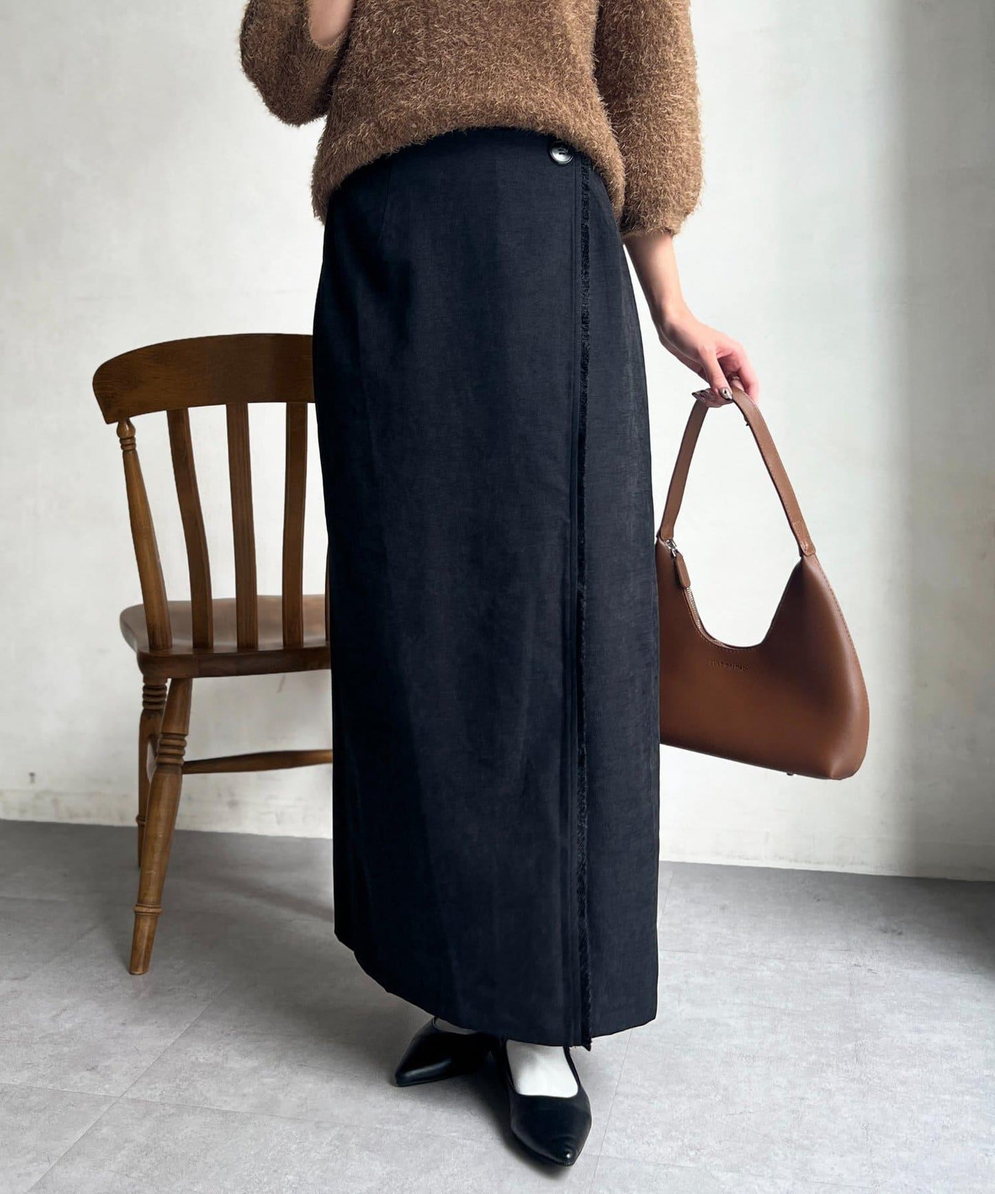 流蘇圍裹風窄裙