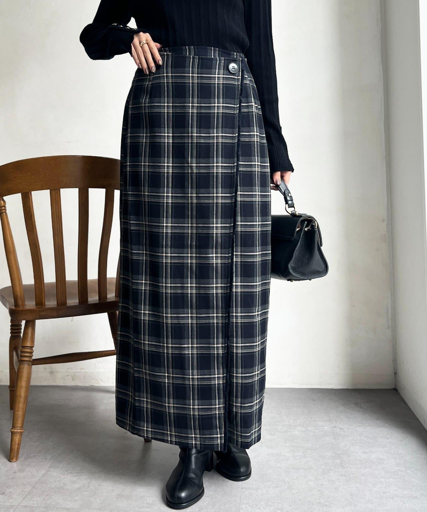 流蘇圍裹風窄裙