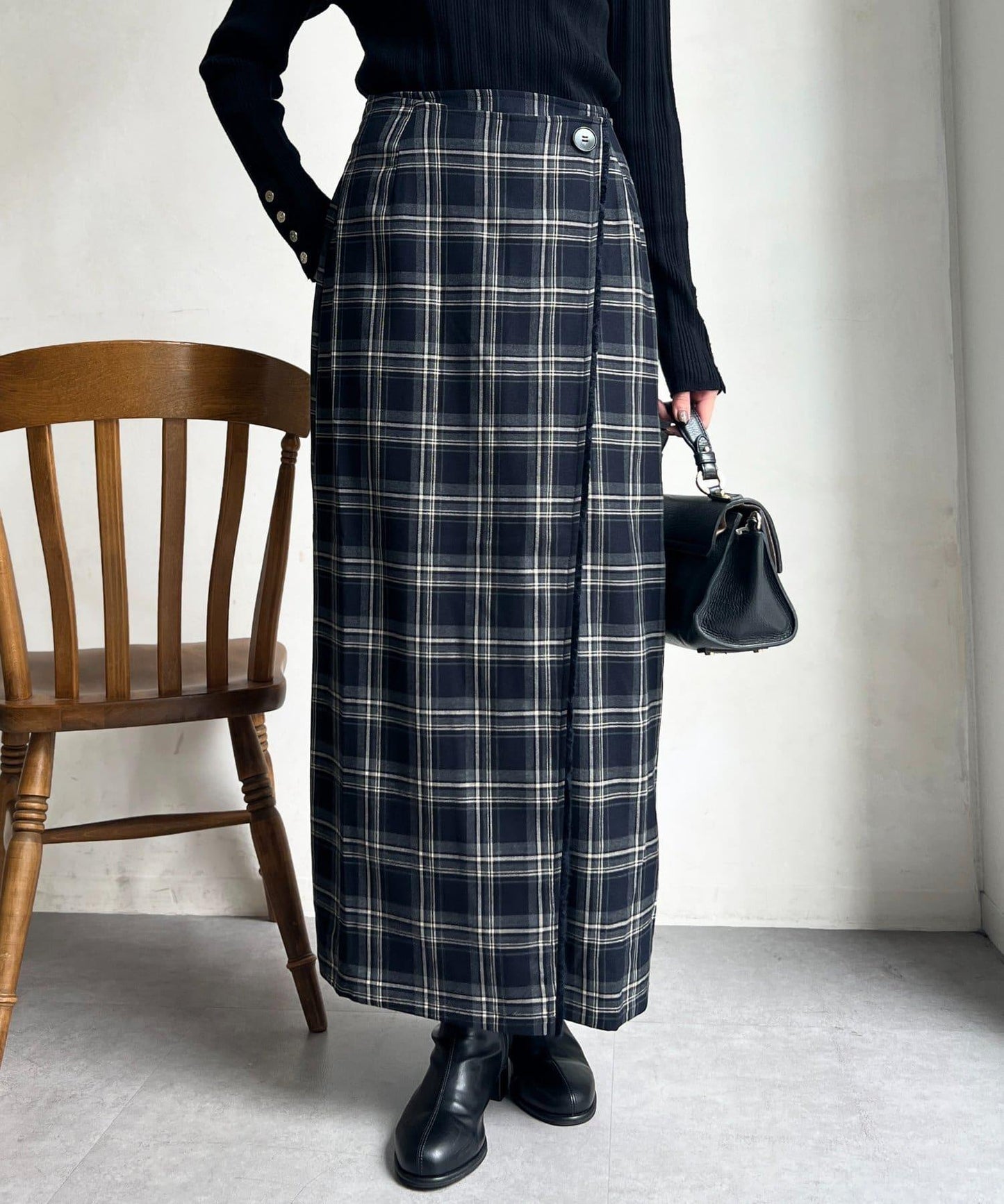 流蘇圍裹風窄裙