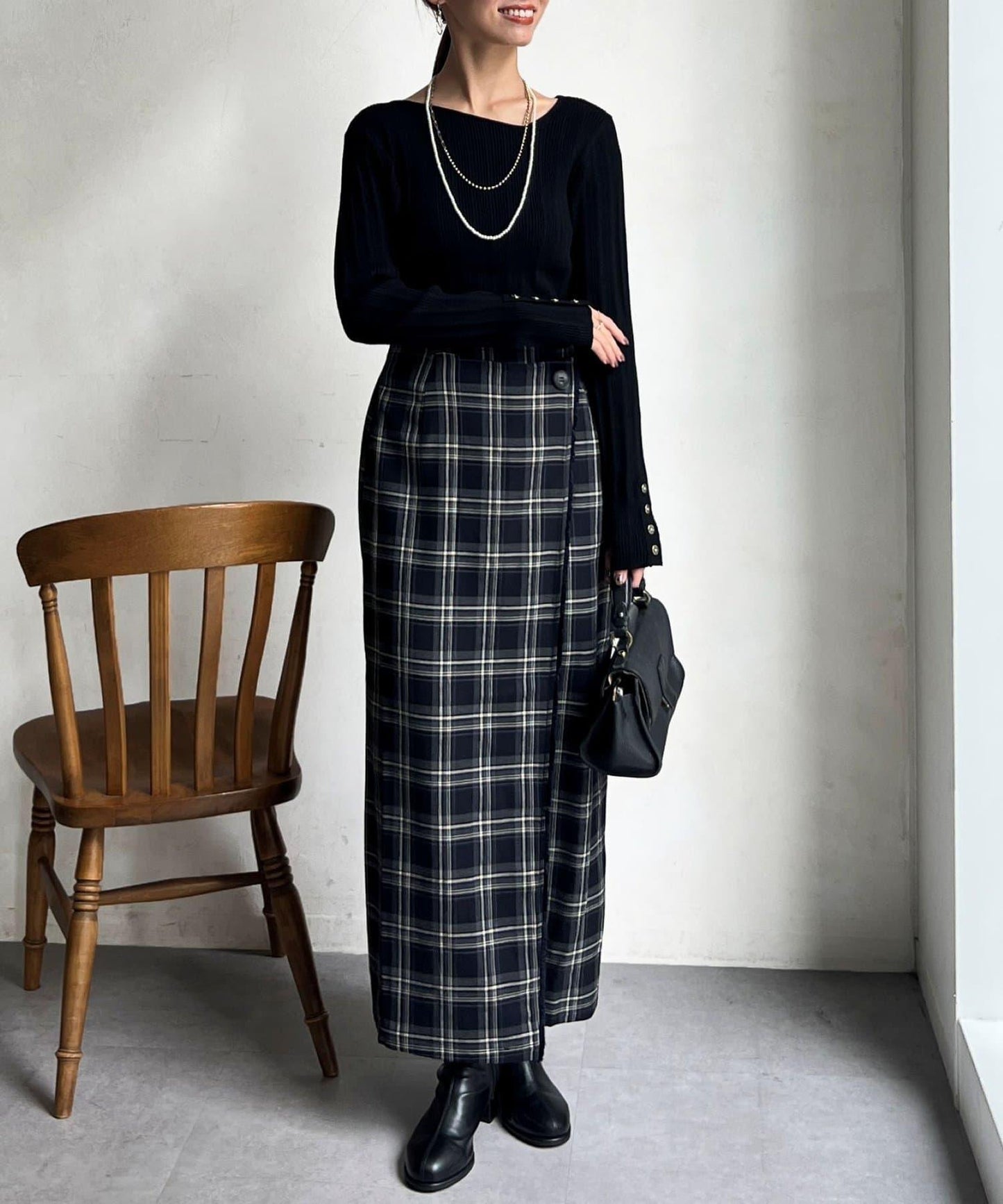 流蘇圍裹風窄裙