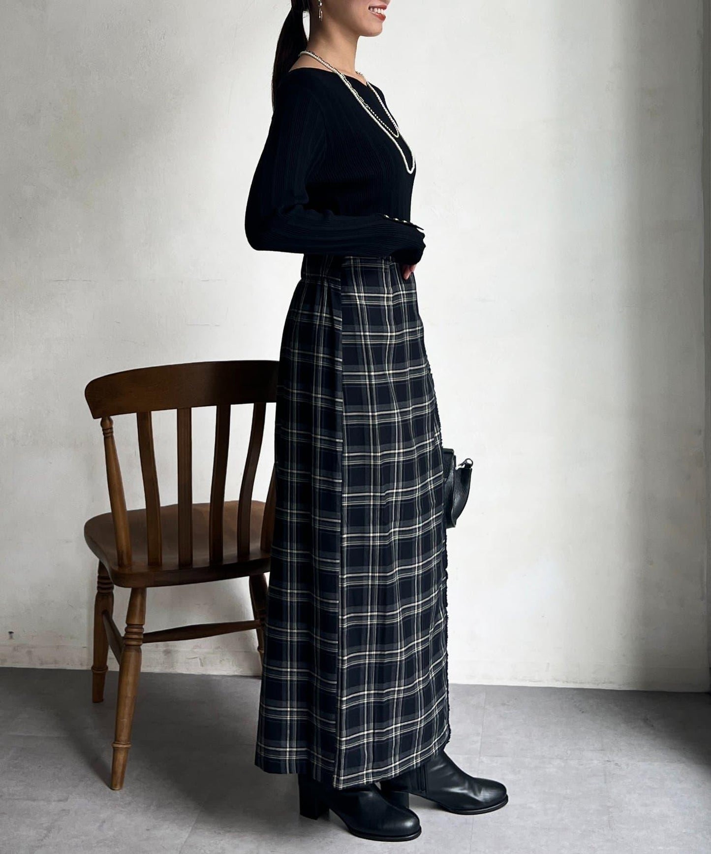 流蘇圍裹風窄裙