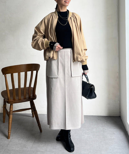 袖口紐扣高領套頭衫