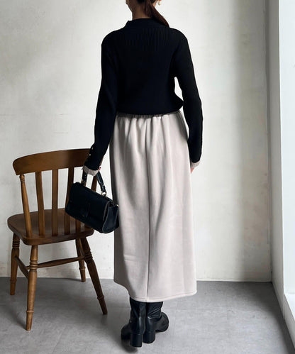 袖口紐扣高領套頭衫