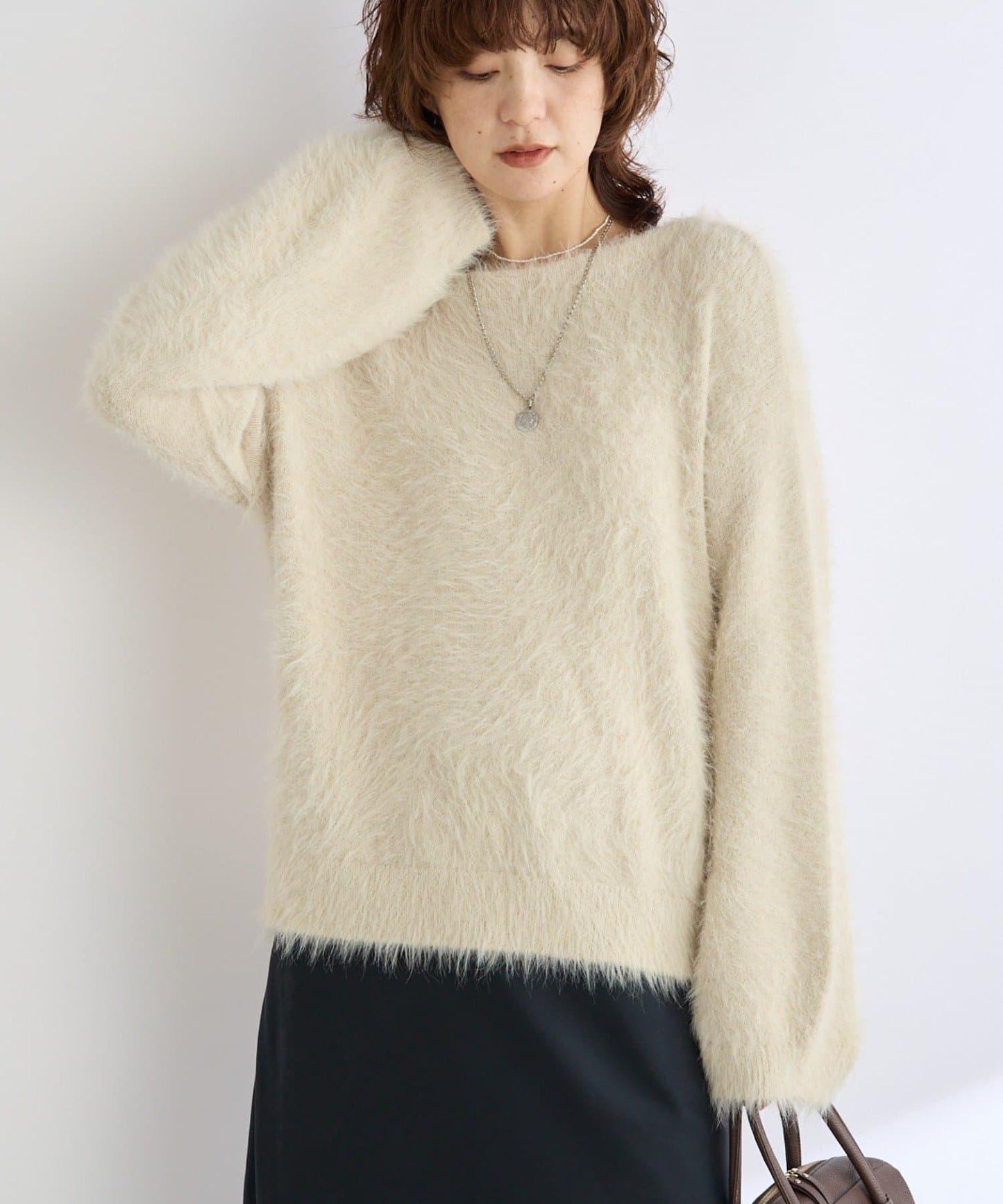 【復刻/前後兩穿】混色羽毛兩穿針織衫