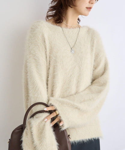 【復刻/前後兩穿】混色羽毛兩穿針織衫