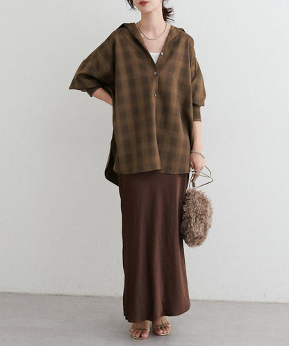 格紋襯衫套頭衫