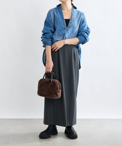 【MONN.:.(モン)】開領牛仔襯衫