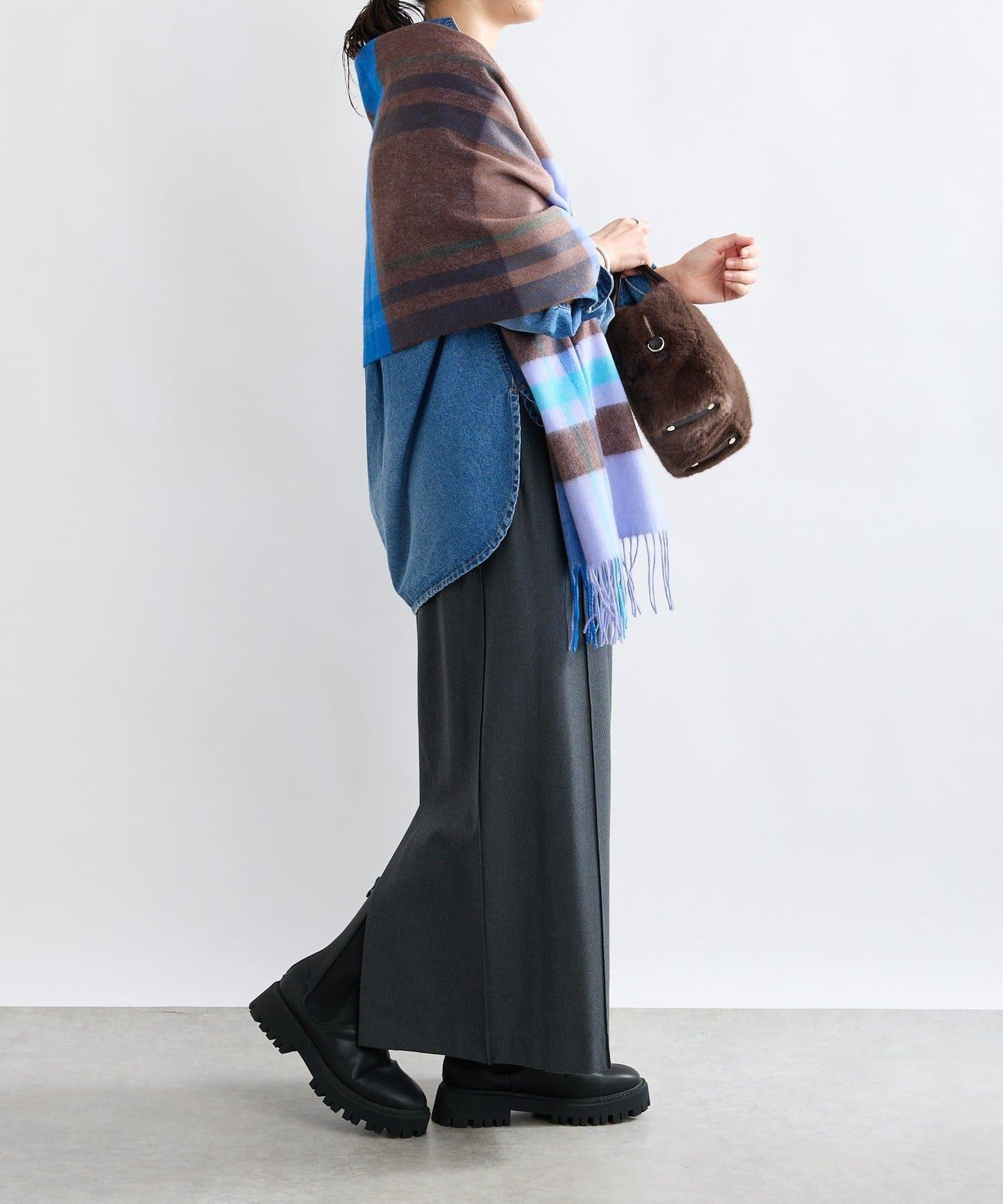 【MONN.:.(モン)】開領牛仔襯衫