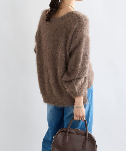 【復刻/前後兩穿】混色羽毛兩穿針織衫