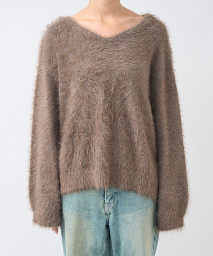 【復刻/前後兩穿】混色羽毛兩穿針織衫