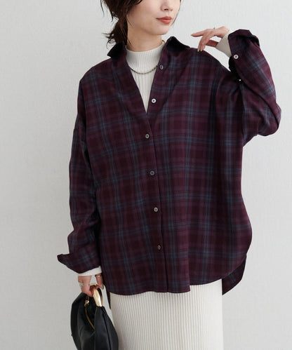 格紋襯衫套頭衫