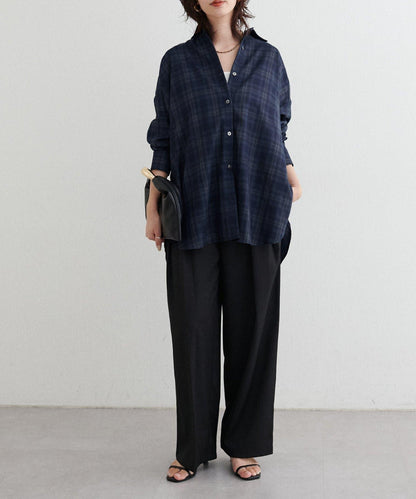 格紋襯衫套頭衫