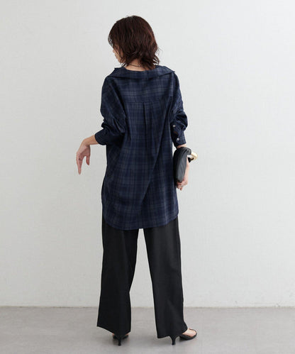 格紋襯衫套頭衫