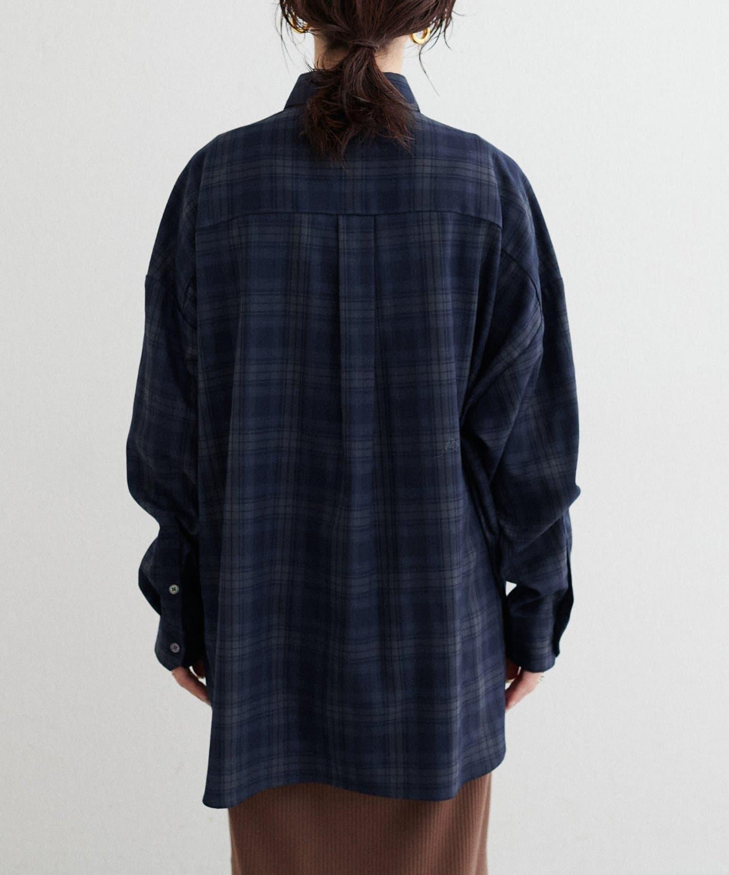 格紋襯衫套頭衫