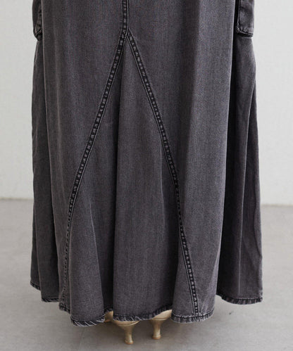 [MAO聯名]天絲牛仔工裝半身裙