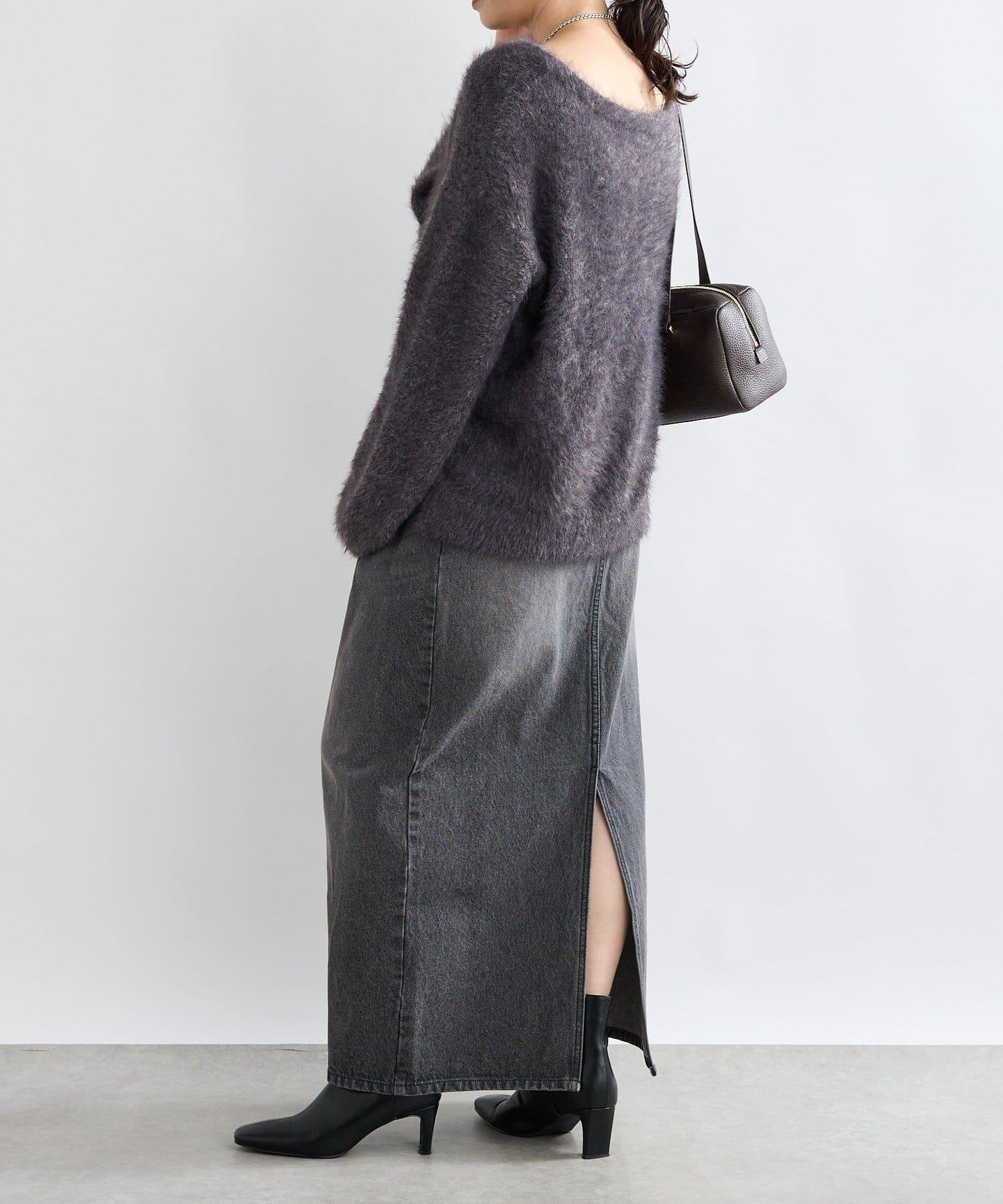 【MONN.:.(モン)】褶襉繭型長裙