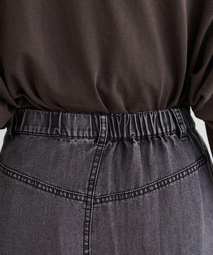 [MAO聯名]天絲牛仔工裝半身裙