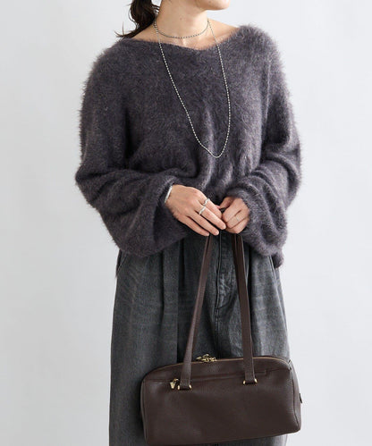 【復刻/前後兩穿】混色羽毛兩穿針織衫