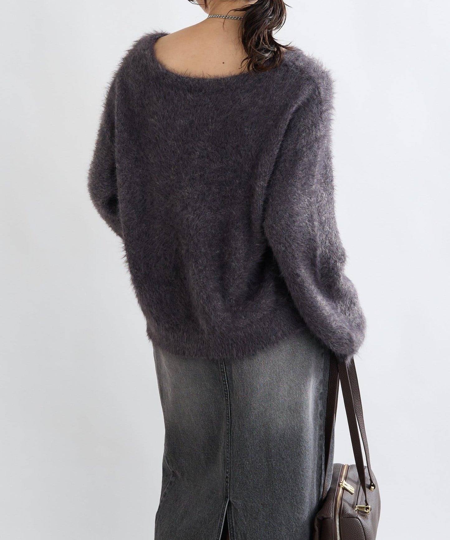 【復刻/前後兩穿】混色羽毛兩穿針織衫